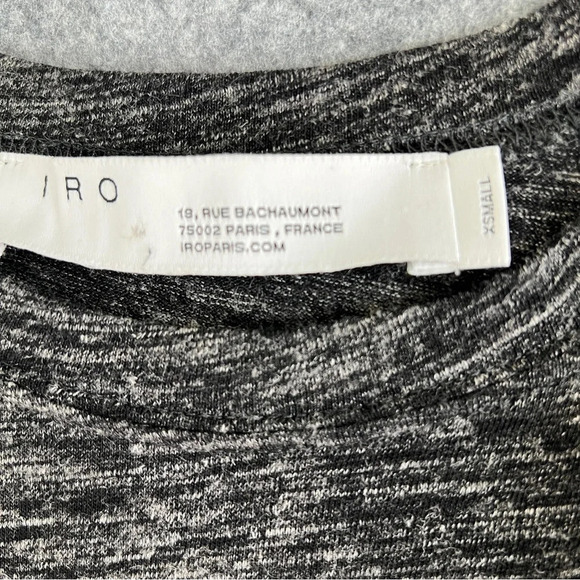 IRO Plush Dress Mixed Grey Mini T Shirt Dress Size Extra Small - Picture 5 of 8